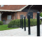 Ornamental bollard | steel tube � 102 / 76 mm | removable, with triangular locking mechanismacc. with DIN 3223, self-engaging lockwith hot-dip galvanized ground socket part-no. 470.10approx. 500 mm below ground | without eyelet